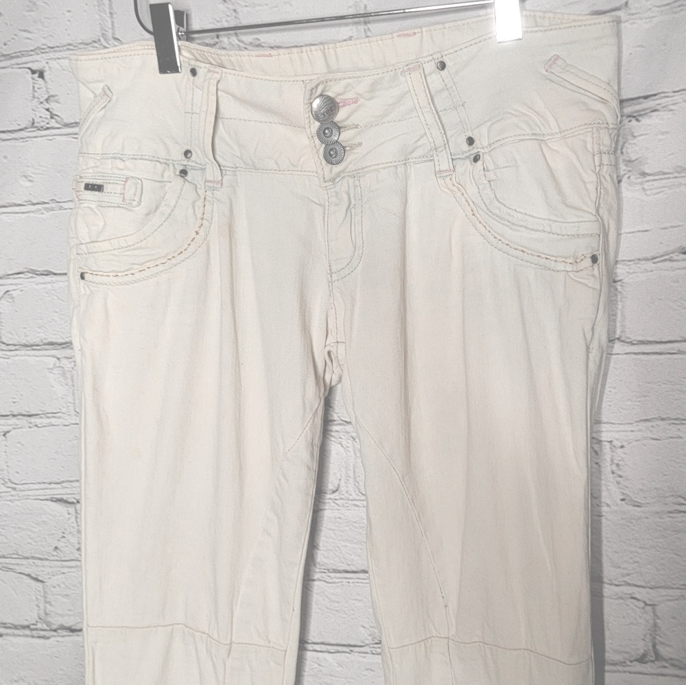 TRF Jeans, Bleached white, Five Pocket, Skinny, Low Rise, With Stretch, Size 6